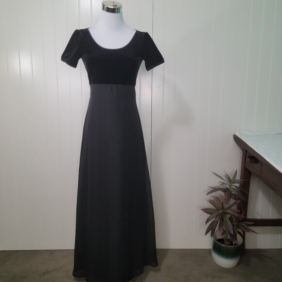 Stage Accents Dresses & Skirts - Y2K Stage Accents Whimisgoth Fairy Grunge Dark Romantic Velvet Maxi Dress Sz O